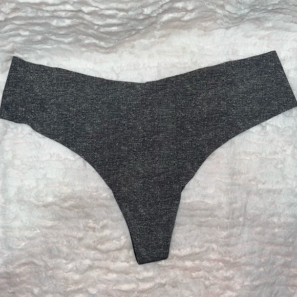 Victoria’s Secret Dark Gray Charcoal No Show Thong Panties - Picture 3 of 5